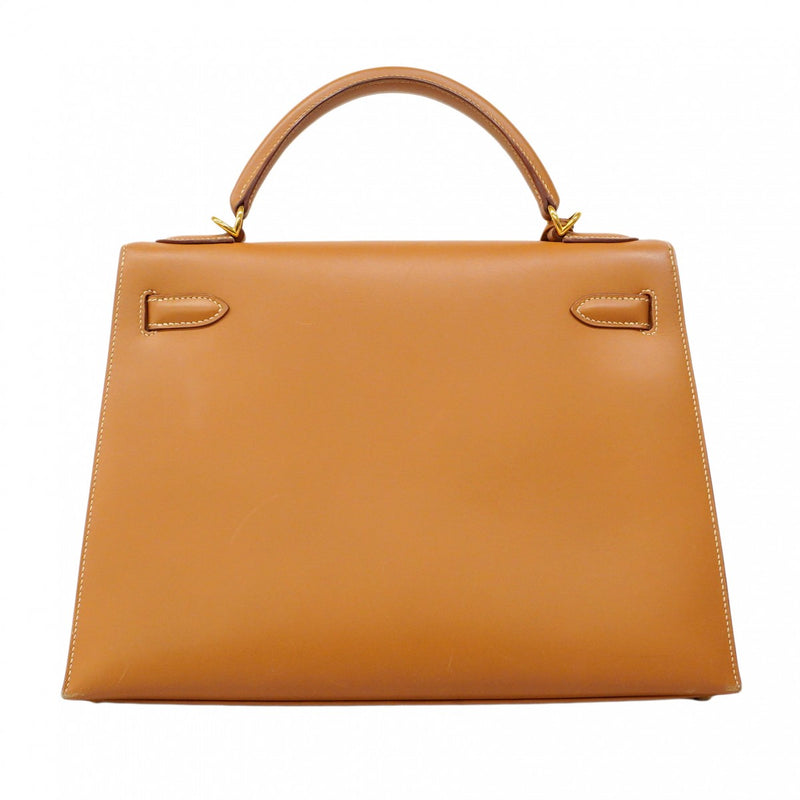 【6ca0437】エルメス ハンドバッグ ケリー32 バレニア ゴールド ゴールド金具 □D刻印【中古】レディース