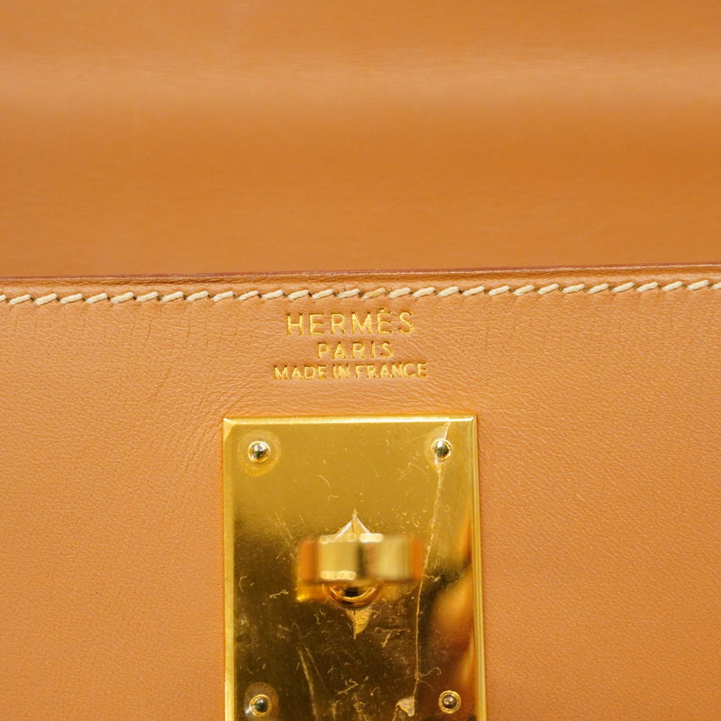 【6ca0437】エルメス ハンドバッグ ケリー32 バレニア ゴールド ゴールド金具 □D刻印【中古】レディース