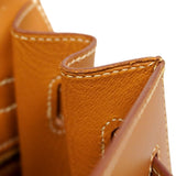 【6ca0437】エルメス ハンドバッグ ケリー32 バレニア ゴールド ゴールド金具 □D刻印【中古】レディース