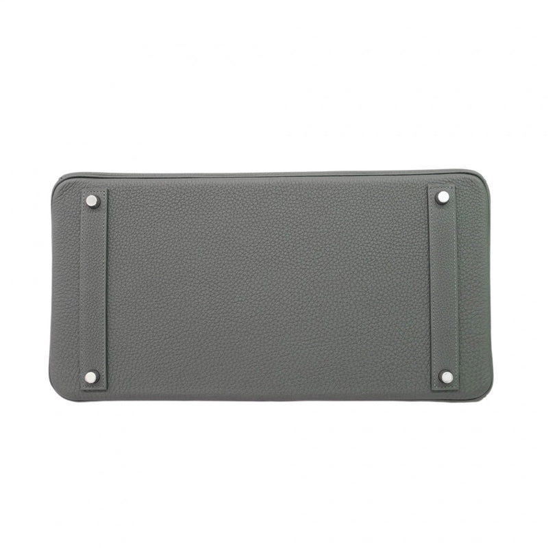 【6ca0446-g】エルメス ハンドバッグ バーキン40 トゴ グリメイヤー シルバー金具 K刻印【中古】メンズ