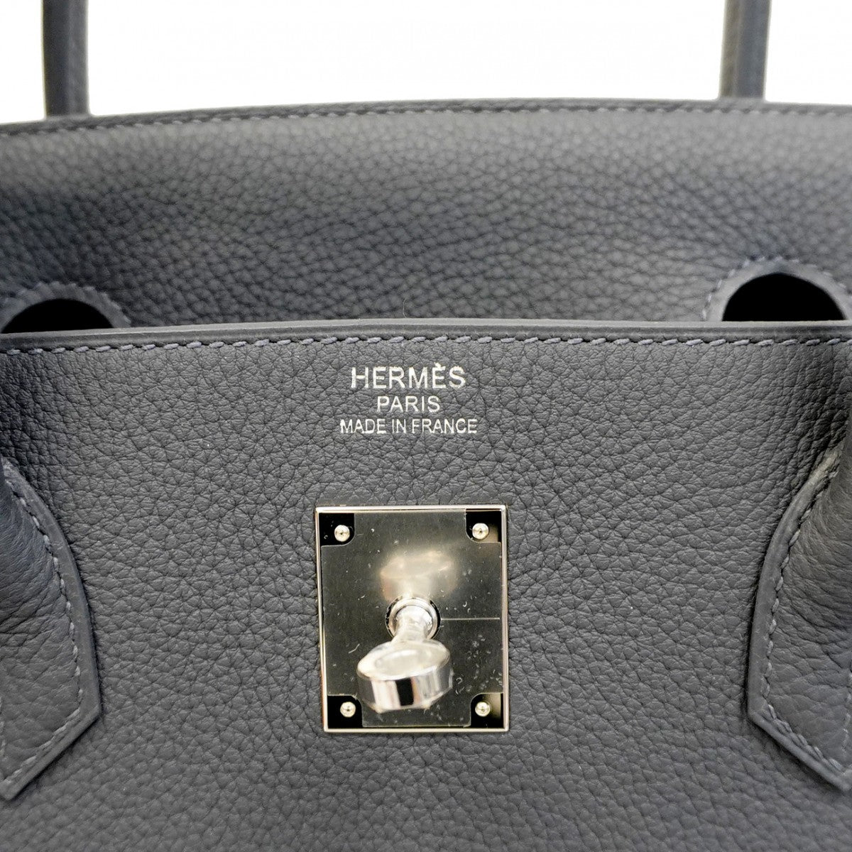 【6ca0446-g】エルメス ハンドバッグ バーキン40 トゴ グリメイヤー シルバー金具 K刻印【中古】メンズ