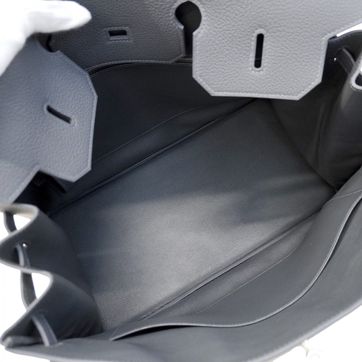 【6ca0446-g】エルメス ハンドバッグ バーキン40 トゴ グリメイヤー シルバー金具 K刻印【中古】メンズ