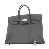 【6ca0446-g】エルメス ハンドバッグ バーキン40 トゴ グリメイヤー シルバー金具 K刻印【中古】メンズ