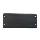 【6ca0447-g】エルメス ハンドバッグ ケリー28 トリヨンクレマンス ブラック シルバー金具 T刻印【中古】レディース