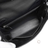 【6ca0447-g】エルメス ハンドバッグ ケリー28 トリヨンクレマンス ブラック シルバー金具 T刻印【中古】レディース