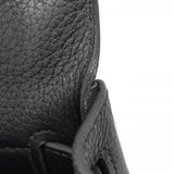 【6ca0447-g】エルメス ハンドバッグ ケリー28 トリヨンクレマンス ブラック シルバー金具 T刻印【中古】レディース