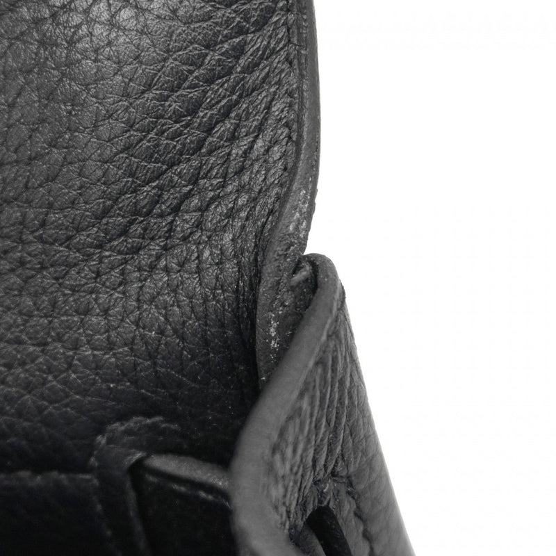 【6ca0447-g】エルメス ハンドバッグ ケリー28 トリヨンクレマンス ブラック シルバー金具 T刻印【中古】レディース