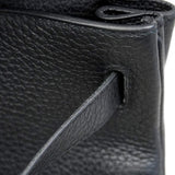 【6ca0447-g】エルメス ハンドバッグ ケリー28 トリヨンクレマンス ブラック シルバー金具 T刻印【中古】レディース