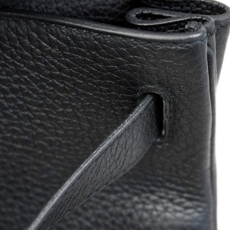 【6ca0447-g】エルメス ハンドバッグ ケリー28 トリヨンクレマンス ブラック シルバー金具 T刻印【中古】レディース