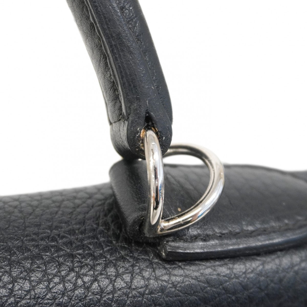 【6ca0447-g】エルメス ハンドバッグ ケリー28 トリヨンクレマンス ブラック シルバー金具 T刻印【中古】レディース