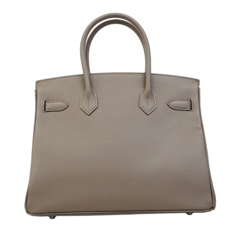 【6ca0448-g】エルメス ハンドバッグ バーキン30 ヴォーエプソン エタン シルバー金具 Z刻印【中古】レディース