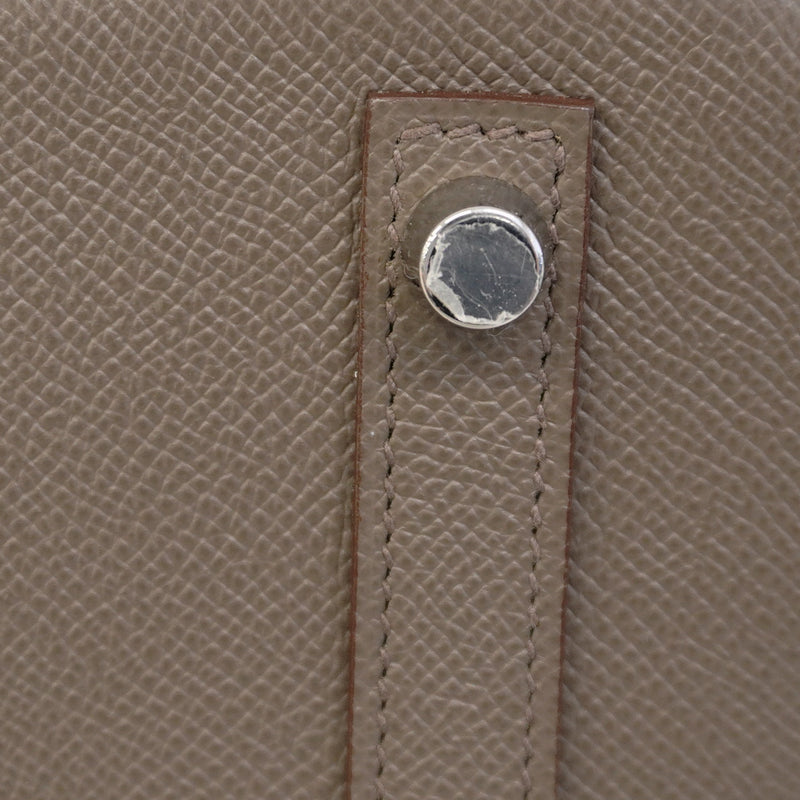 【6ca0448-g】エルメス ハンドバッグ バーキン30 ヴォーエプソン エタン シルバー金具 Z刻印【中古】レディース