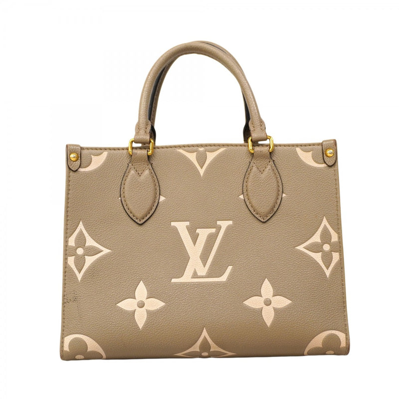 【6ca0926】ルイヴィトン ハンドバッグ モノグラム・アンプラント バイカラー オンザゴーPM M45779 トゥルトレール クレーム 2wayバッグ【中古】レディース