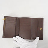 【6ca0972-k】ルイヴィトン 三つ折り財布 ダミエ ポルトフォイユアレクサンドラ N63067 エベヌ【中古】メンズ レディース ユニセックス