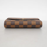 【6ca0972-k】ルイヴィトン 三つ折り財布 ダミエ ポルトフォイユアレクサンドラ N63067 エベヌ【中古】メンズ レディース ユニセックス