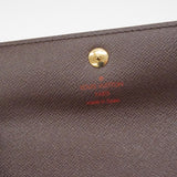 【6ca0972-k】ルイヴィトン 三つ折り財布 ダミエ ポルトフォイユアレクサンドラ N63067 エベヌ【中古】メンズ レディース ユニセックス