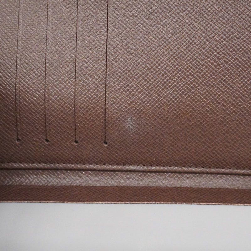 【6ca0972-k】ルイヴィトン 三つ折り財布 ダミエ ポルトフォイユアレクサンドラ N63067 エベヌ【中古】メンズ レディース ユニセックス