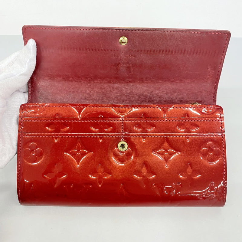 ★SALE【6ca1001】ルイヴィトン 長財布 ヴェルニ ポルトフォイユサラ M93530 ポムダムール【中古】レディース