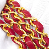 【6ca1023-k】シャネル ショルダーバッグ ミニマトラッセ チェーンショルダー ラムスキン レッド ゴールド金具【中古】レディース