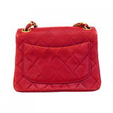 【6ca1023-k】シャネル ショルダーバッグ ミニマトラッセ チェーンショルダー ラムスキン レッド ゴールド金具【中古】レディース