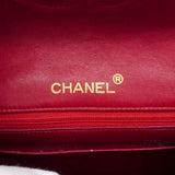 【6ca1023-k】シャネル ショルダーバッグ ミニマトラッセ チェーンショルダー ラムスキン レッド ゴールド金具【中古】レディース