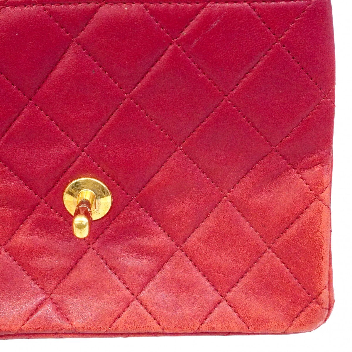 【6ca1023-k】シャネル ショルダーバッグ ミニマトラッセ チェーンショルダー ラムスキン レッド ゴールド金具【中古】レディース