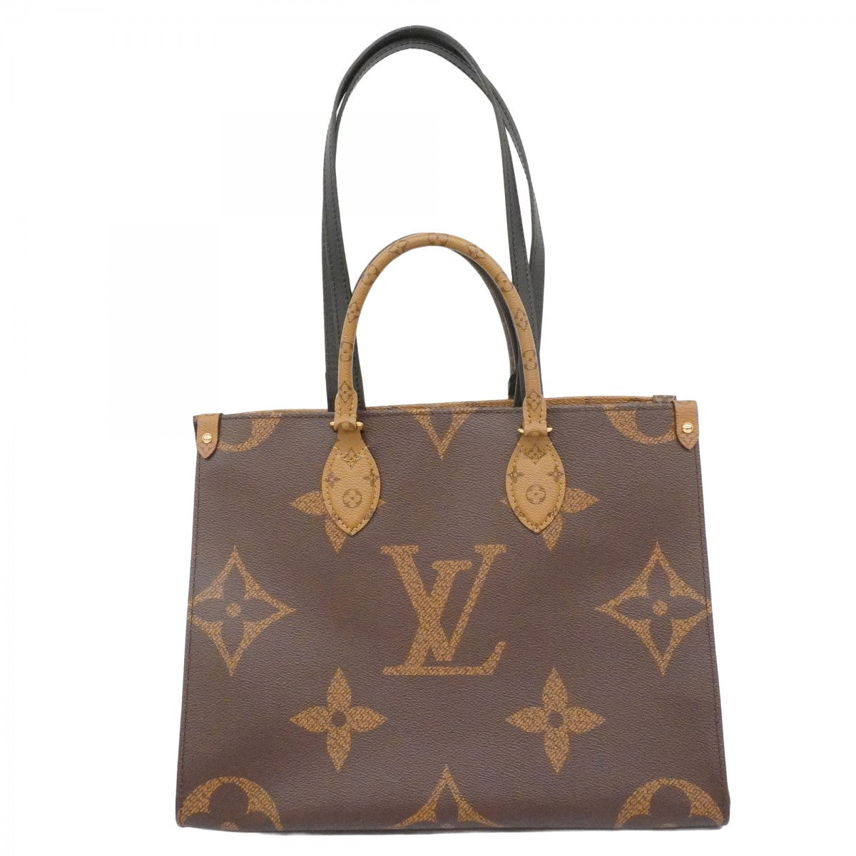 【6ca1039】ルイヴィトン トートバッグ モノグラム・ジャイアント/ リバース オンザゴーMM M45321 ブラウン 2wayバッグ【中古】レディース