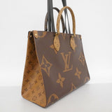 【6ca1039】ルイヴィトン トートバッグ モノグラム・ジャイアント/ リバース オンザゴーMM M45321 ブラウン 2wayバッグ【中古】レディース