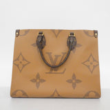 【6ca1039】ルイヴィトン トートバッグ モノグラム・ジャイアント/ リバース オンザゴーMM M45321 ブラウン 2wayバッグ【中古】レディース