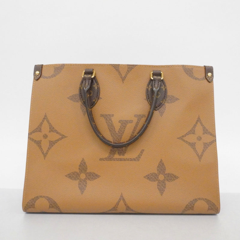 【6ca1039】ルイヴィトン トートバッグ モノグラム・ジャイアント/ リバース オンザゴーMM M45321 ブラウン 2wayバッグ【中古】レディース