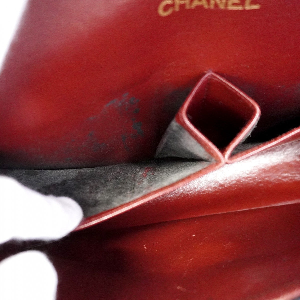 【6ca1203-k】シャネル ショルダーバッグ マトラッセ Wフラップ Wチェーン ラムスキン ブラック ゴールド金具【中古】レディース