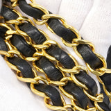 【6ca1204-k】シャネル ショルダーバッグ ミニマトラッセ チェーンショルダー ラムスキン ブラック ゴールド金具【中古】レディース