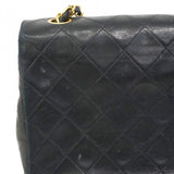 【6ca1204-k】シャネル ショルダーバッグ ミニマトラッセ チェーンショルダー ラムスキン ブラック ゴールド金具【中古】レディース