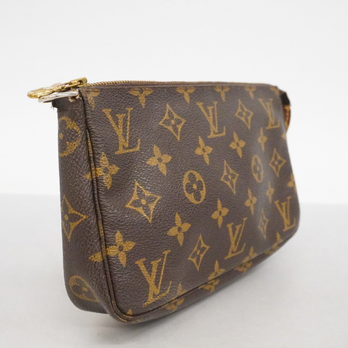 【6ca1236】ルイヴィトン ポーチ モノグラム ポシェットアクセソワール Ｍ51980 ブラウン【中古】レディース