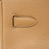 【6ca1262】エルメス ハンドバッグ バーキン35 トリヨンクレマンス チャイ シルバー金具 U刻印【中古】レディース