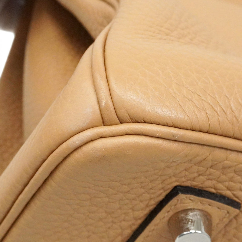 【6ca1262】エルメス ハンドバッグ バーキン35 トリヨンクレマンス チャイ シルバー金具 U刻印【中古】レディース