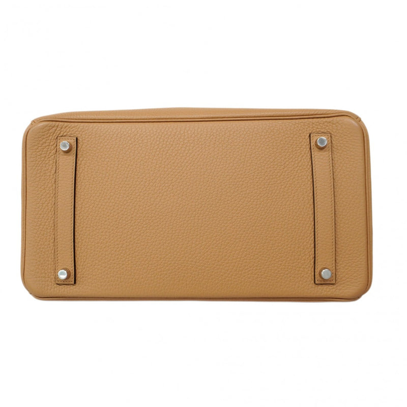 【6ca1262】エルメス ハンドバッグ バーキン35 トリヨンクレマンス チャイ シルバー金具 U刻印【中古】レディース