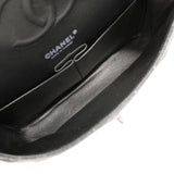 【6ca1263】シャネル ショルダーバッグ マトラッセ Wフラップ Wチェーン デニム ブラック シルバー金具【中古】レディース