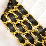 【6ca1264】シャネル ショルダーバッグ マトラッセ Wフラップ Wチェーン ラムスキン ブラック ゴールド金具【中古】レディース