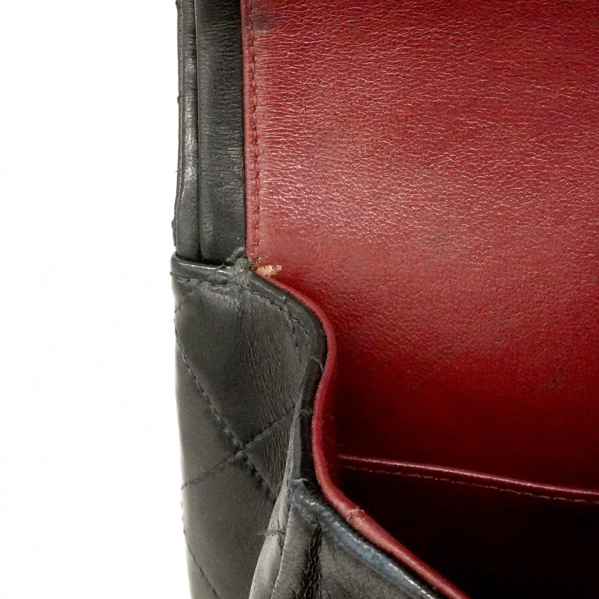 【6ca1264】シャネル ショルダーバッグ マトラッセ Wフラップ Wチェーン ラムスキン ブラック ゴールド金具【中古】レディース