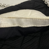 ★在庫処分★最終価格【6ca1291】シャネル ショルダーバッグ 2.55 チェーンショルダー ナイロン ブラック ホワイト シルバー金具【中古】レディース