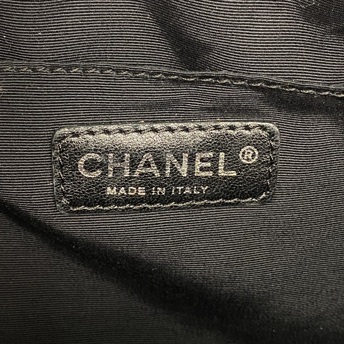 ★在庫処分★最終価格【6ca1291】シャネル ショルダーバッグ 2.55 チェーンショルダー ナイロン ブラック ホワイト シルバー金具【中古】レディース