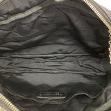 ★在庫処分★最終価格【6ca1291】シャネル ショルダーバッグ 2.55 チェーンショルダー ナイロン ブラック ホワイト シルバー金具【中古】レディース