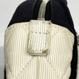 ★在庫処分★最終価格【6ca1291】シャネル ショルダーバッグ 2.55 チェーンショルダー ナイロン ブラック ホワイト シルバー金具【中古】レディース