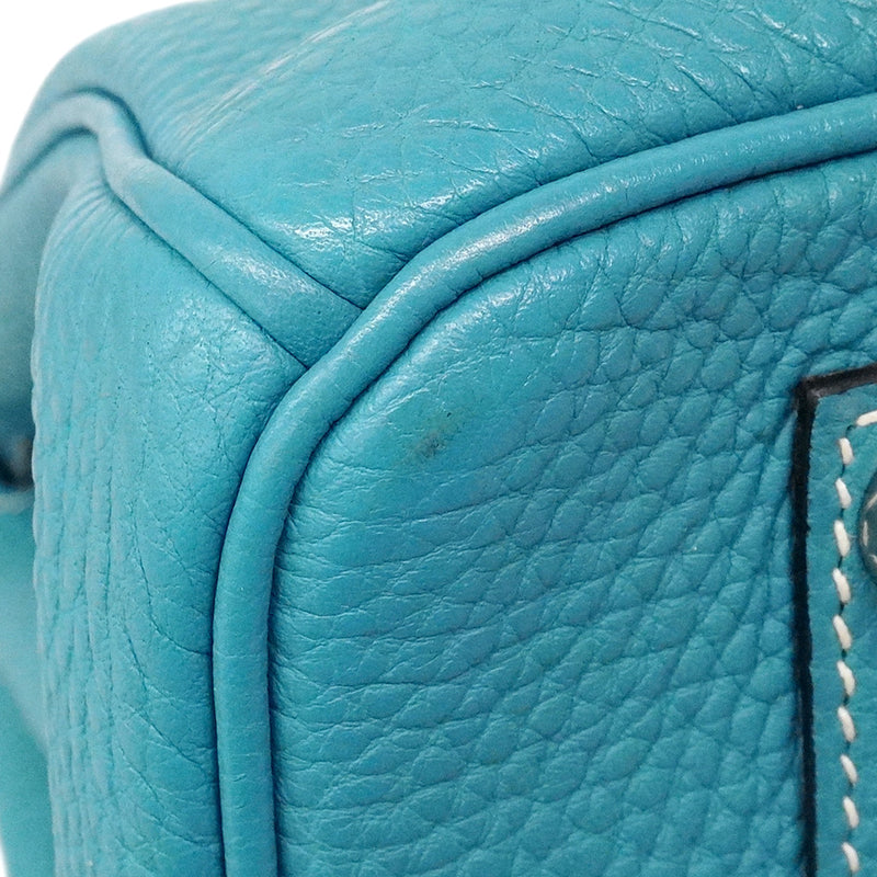 【6ca1294-h】エルメス ハンドバッグ バーキン35 トゴ ブルージーン シルバー金具 □J刻印【中古】レディース