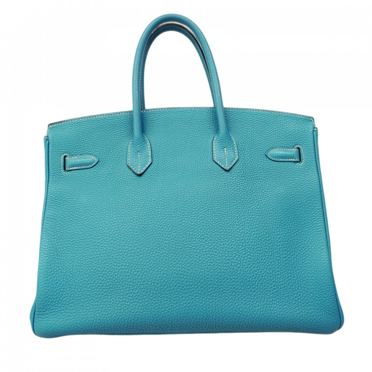 【6ca1294-h】エルメス ハンドバッグ バーキン35 トゴ ブルージーン シルバー金具 □J刻印【中古】レディース