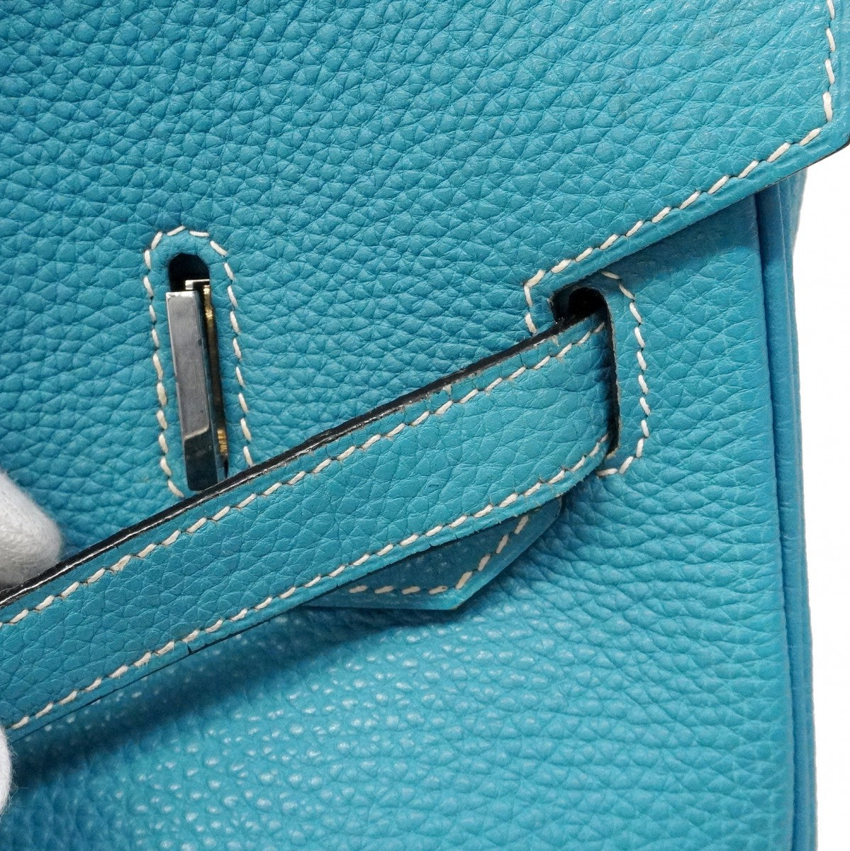 【6ca1294-h】エルメス ハンドバッグ バーキン35 トゴ ブルージーン シルバー金具 □J刻印【中古】レディース