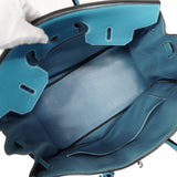 【6ca1294-h】エルメス ハンドバッグ バーキン35 トゴ ブルージーン シルバー金具 □J刻印【中古】レディース