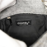 【6ca1308】シャネル ショルダーバッグ ミニマトラッセ チェーンショルダー ウール グレー シルバー金具【中古】レディース