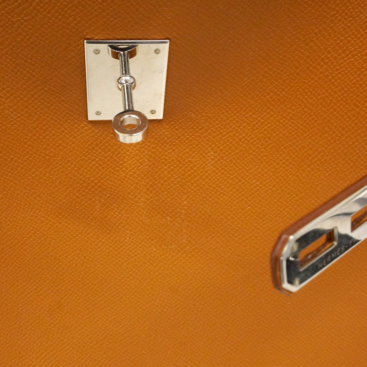 【6ca1345】エルメス ブリーフケース ケリーデペッシュ34 ヴォーエプソン ゴールド シルバー金具 □L刻印【中古】メンズ